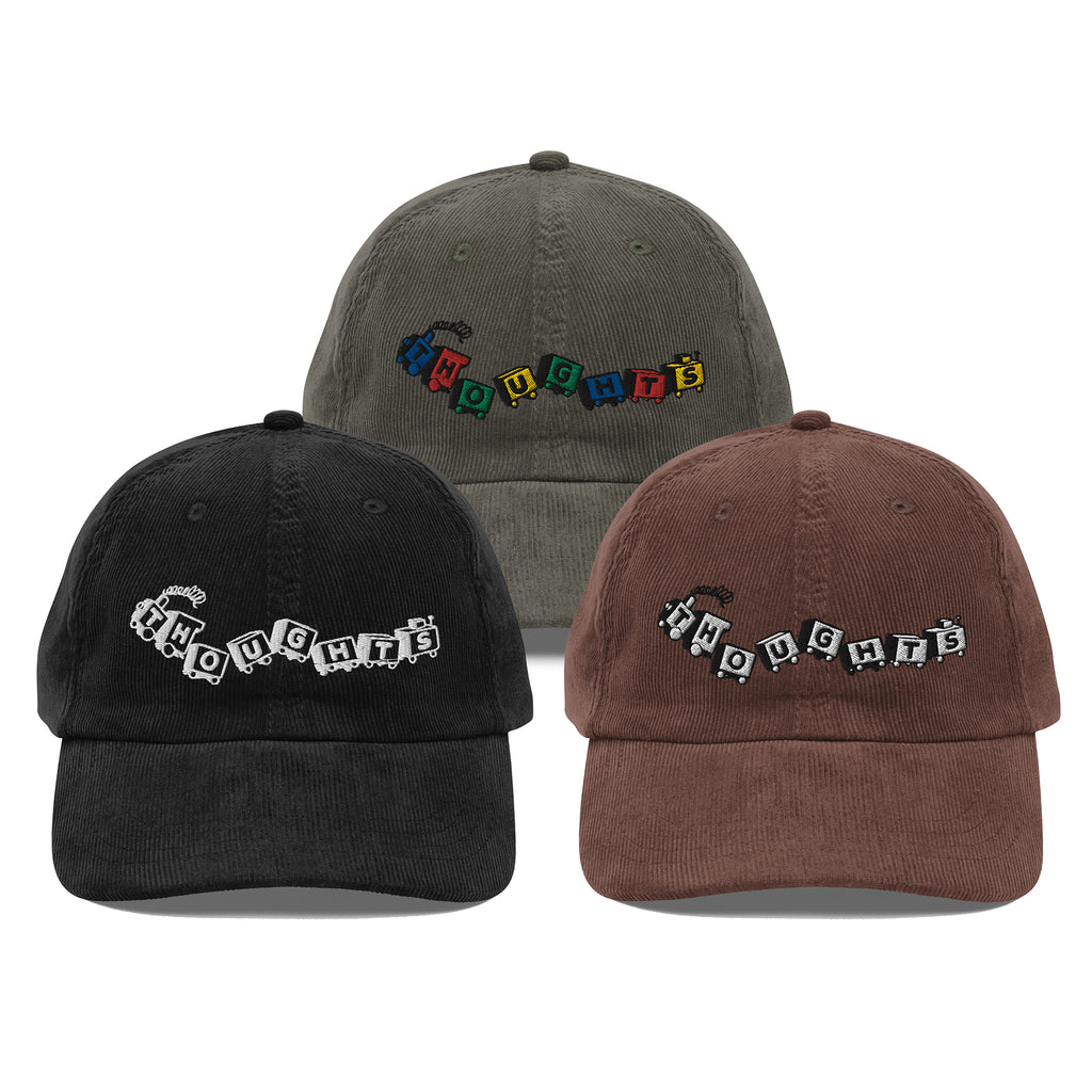 Train of Thought(s) Embroidered Corduroy Hat