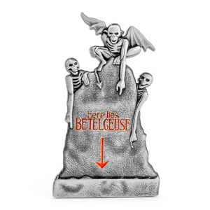 Beetlejuice Tombstone molded pin