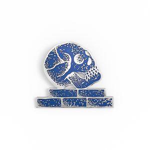 Skull Brick enamel pin