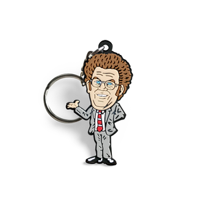 Dr. Steve Brule enamel pin and keychain set
