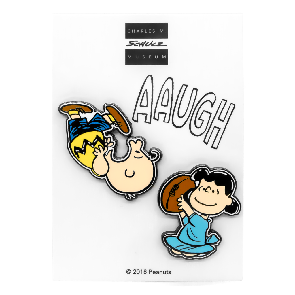 Charlie Brown and Lucy enamel pin set