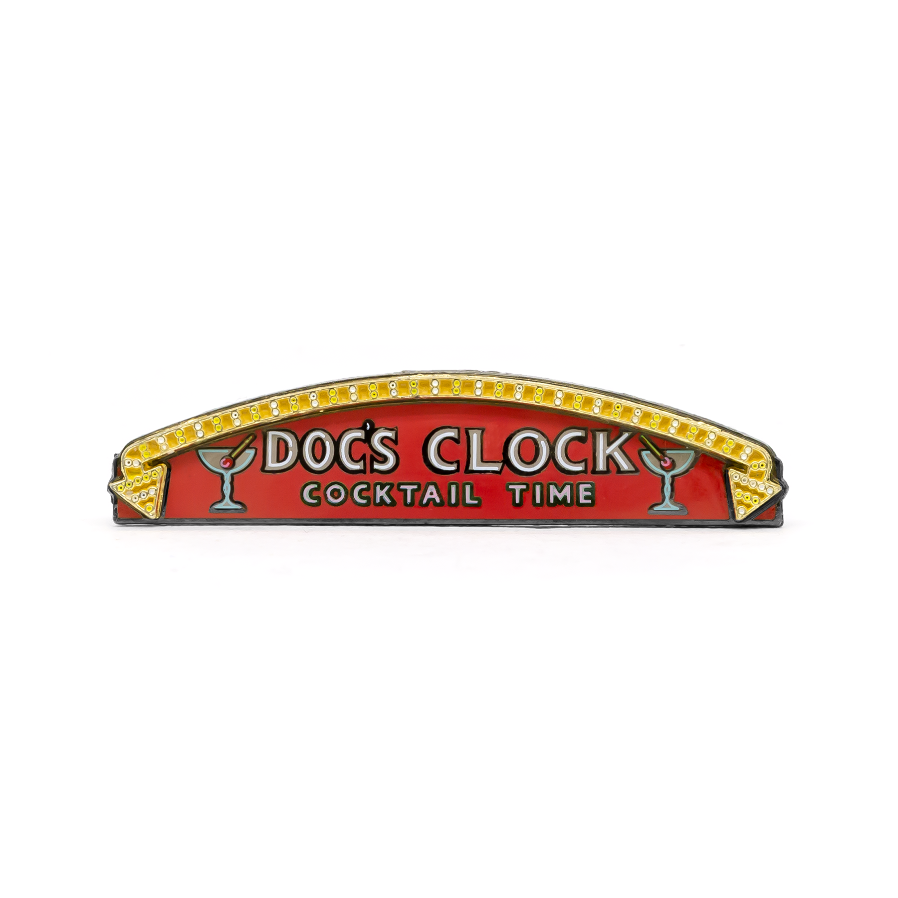 Doc's Clock enamel pin