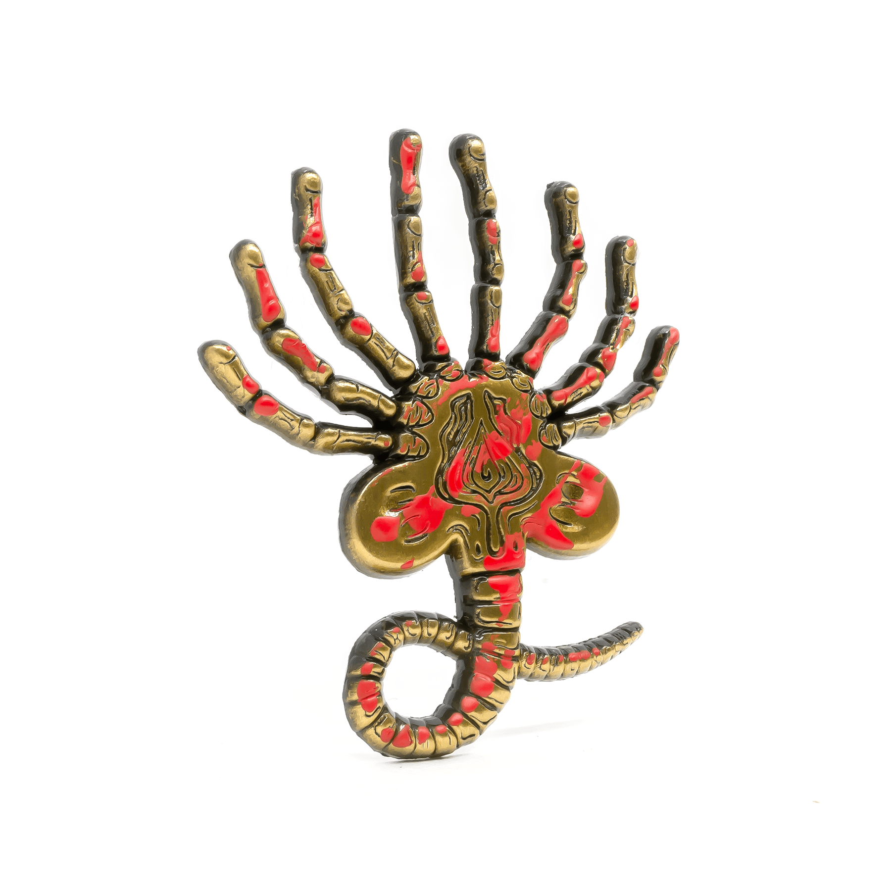 Facehugger (blood splatter) molded pin