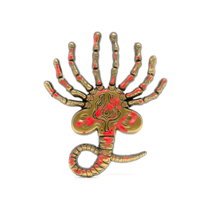 Facehugger (blood splatter) molded pin