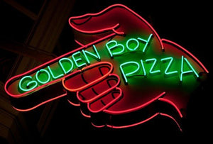 Golden Boy enamel pin