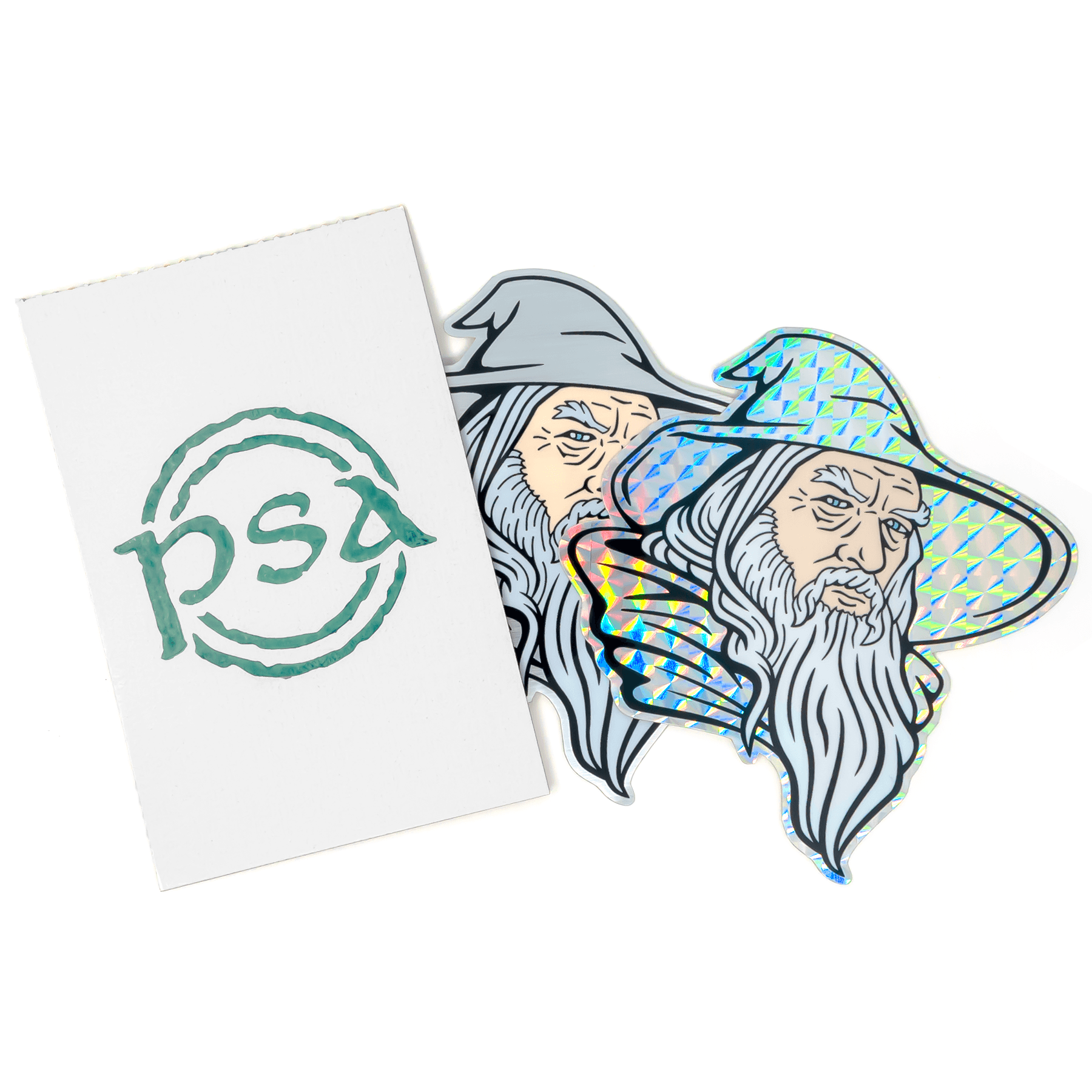 Gandalf prismatic/aluminum sticker set