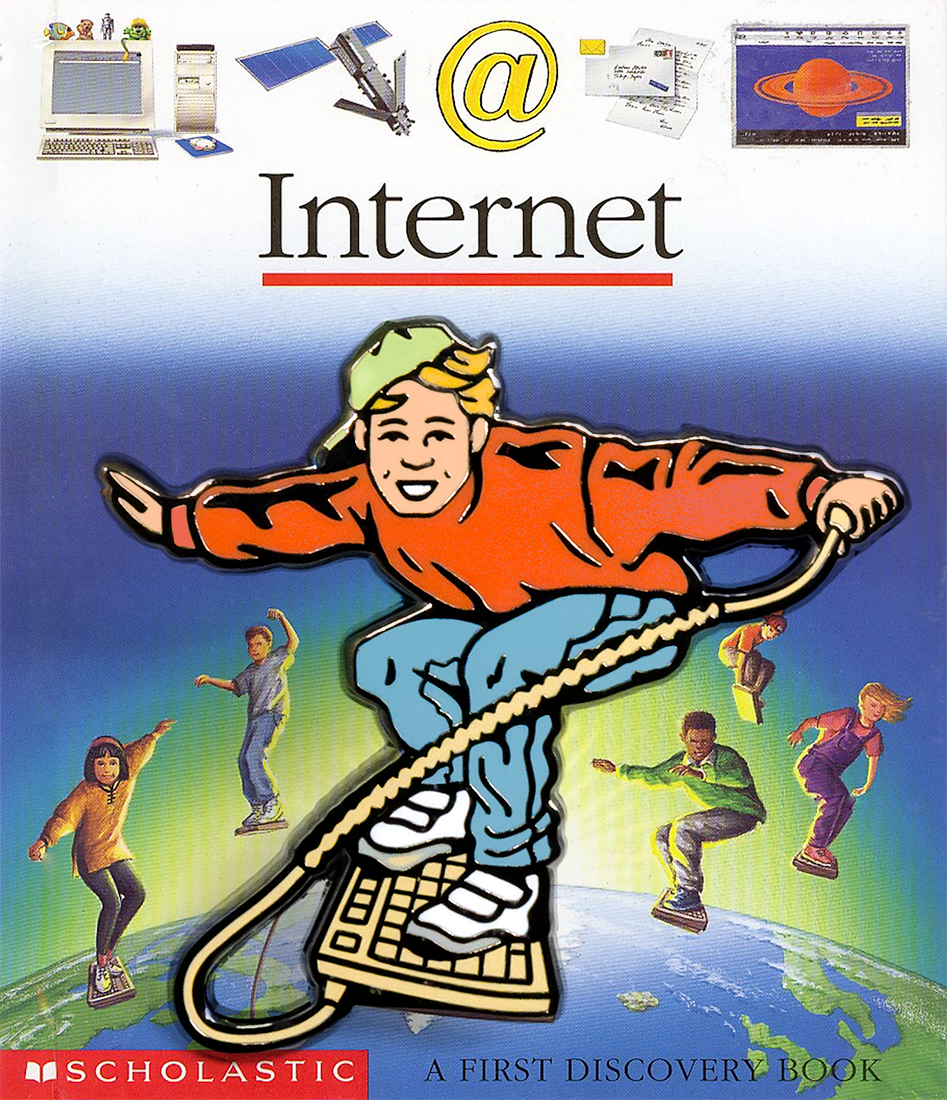Internet enamel pin