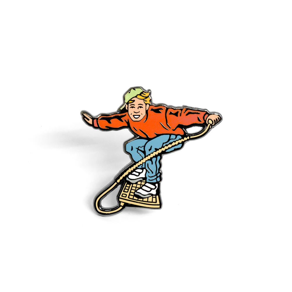 Internet enamel pin