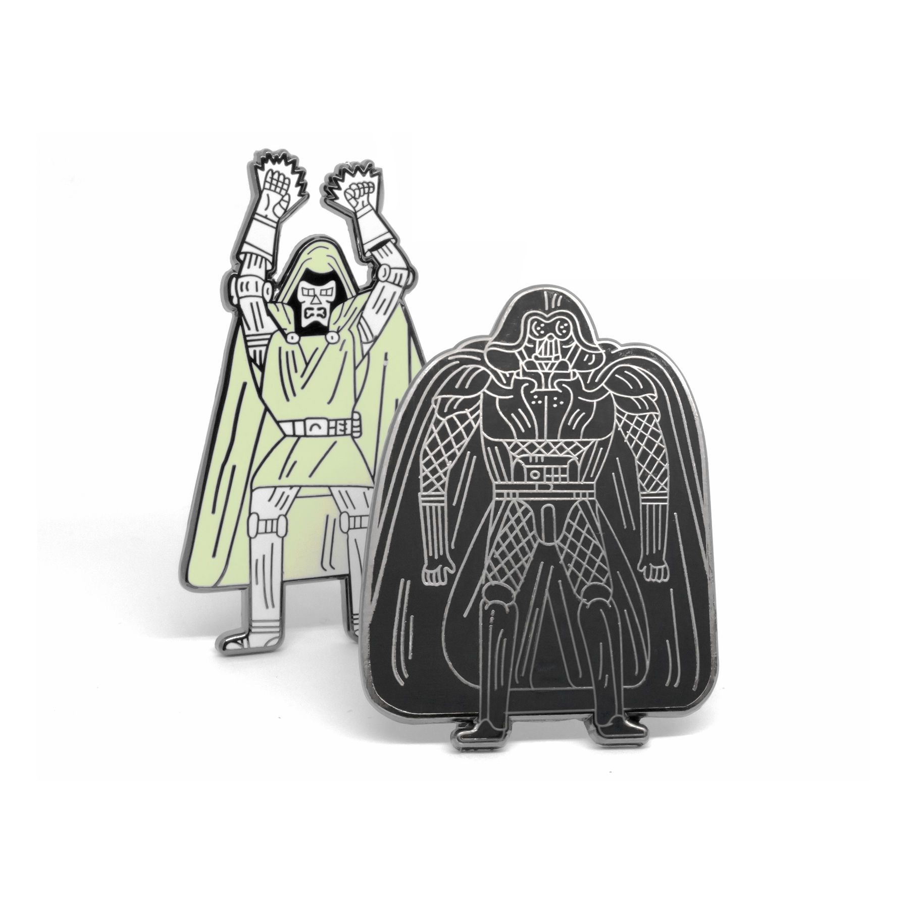 Vader & Doom enamel pin set