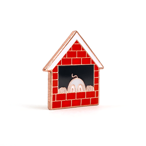 Kilroy Stayed Home enamel pin