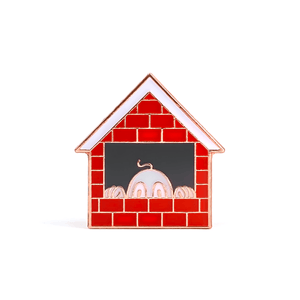 Kilroy Stayed Home enamel pin