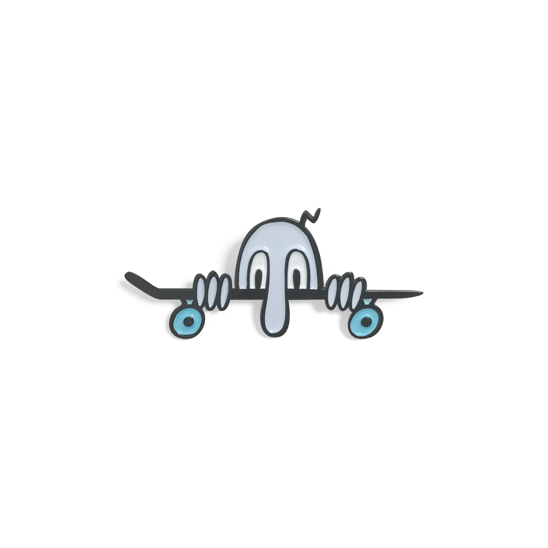 Kilroy Skate enamel pin