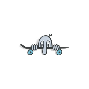 Kilroy Skate enamel pin