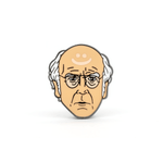 Larry David enamel pin