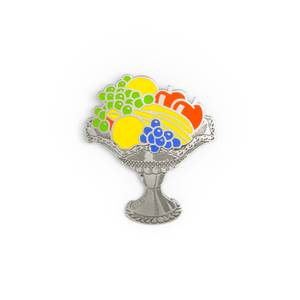 Fruit Bowl engraved pin