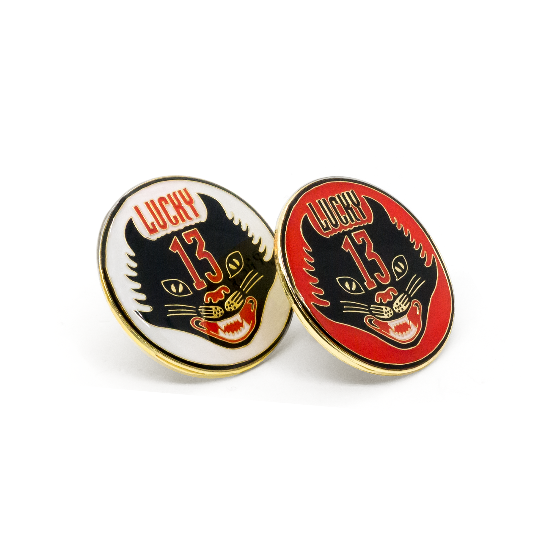 Lucky 13 enamel pin