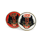 Lucky 13 enamel pin