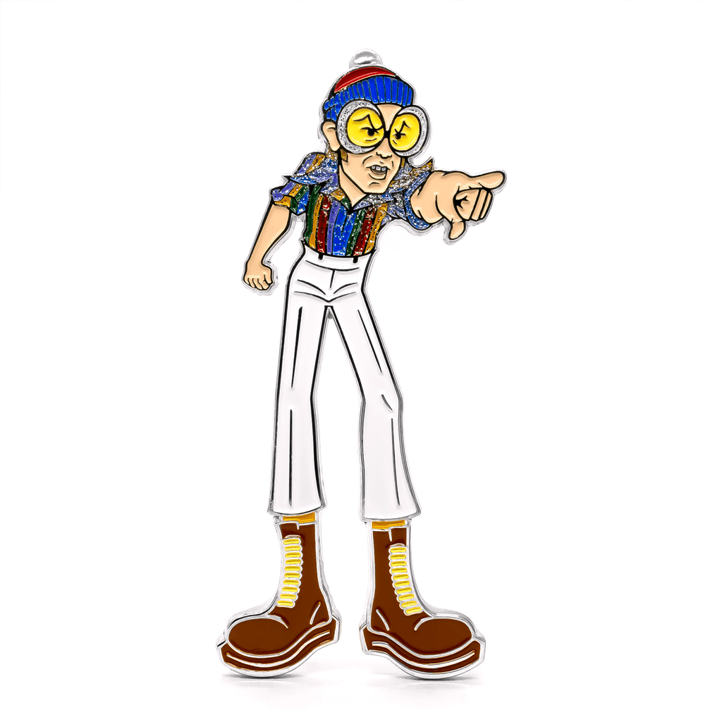 Elton John Pinball Wizard enamel pin