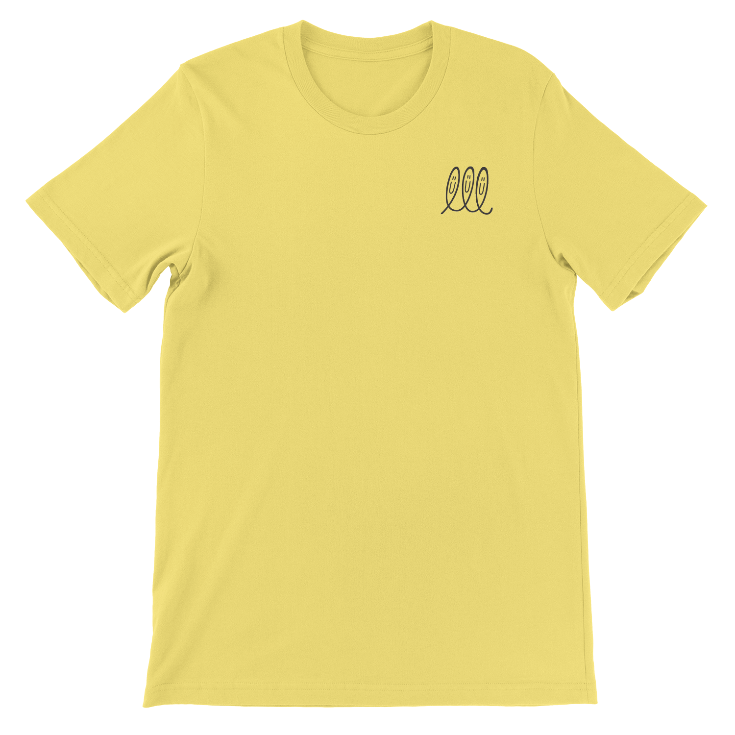 Cursive Face Embroidered T-Shirt