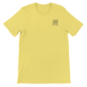 Cursive Face Embroidered T-Shirt