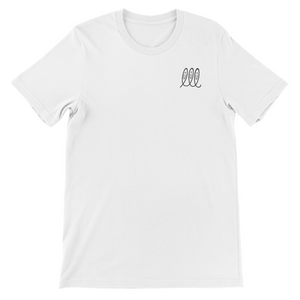 Cursive Face Embroidered T-Shirt