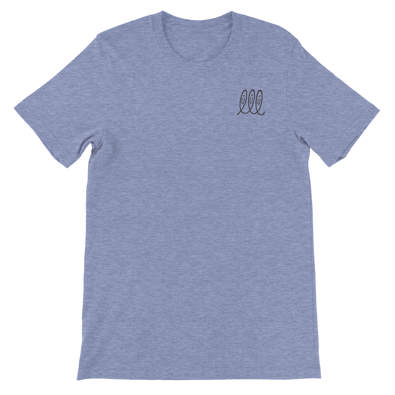Cursive Face Embroidered T-Shirt