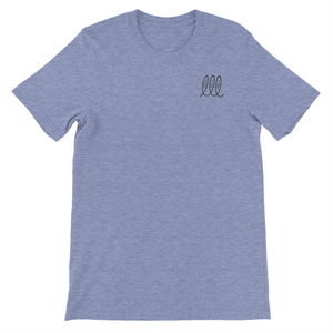 Cursive Face Embroidered T-Shirt