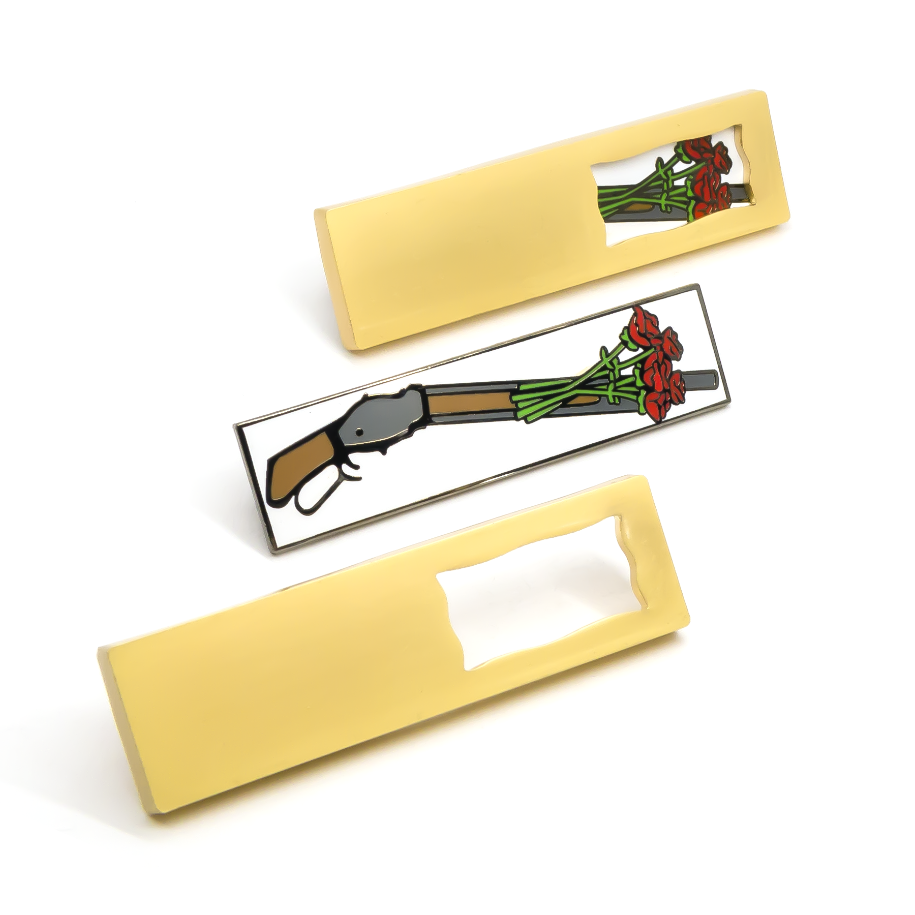 Rose Box Shotgun enamel pin