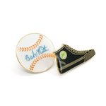 Baseball & Shoe enamel pin set