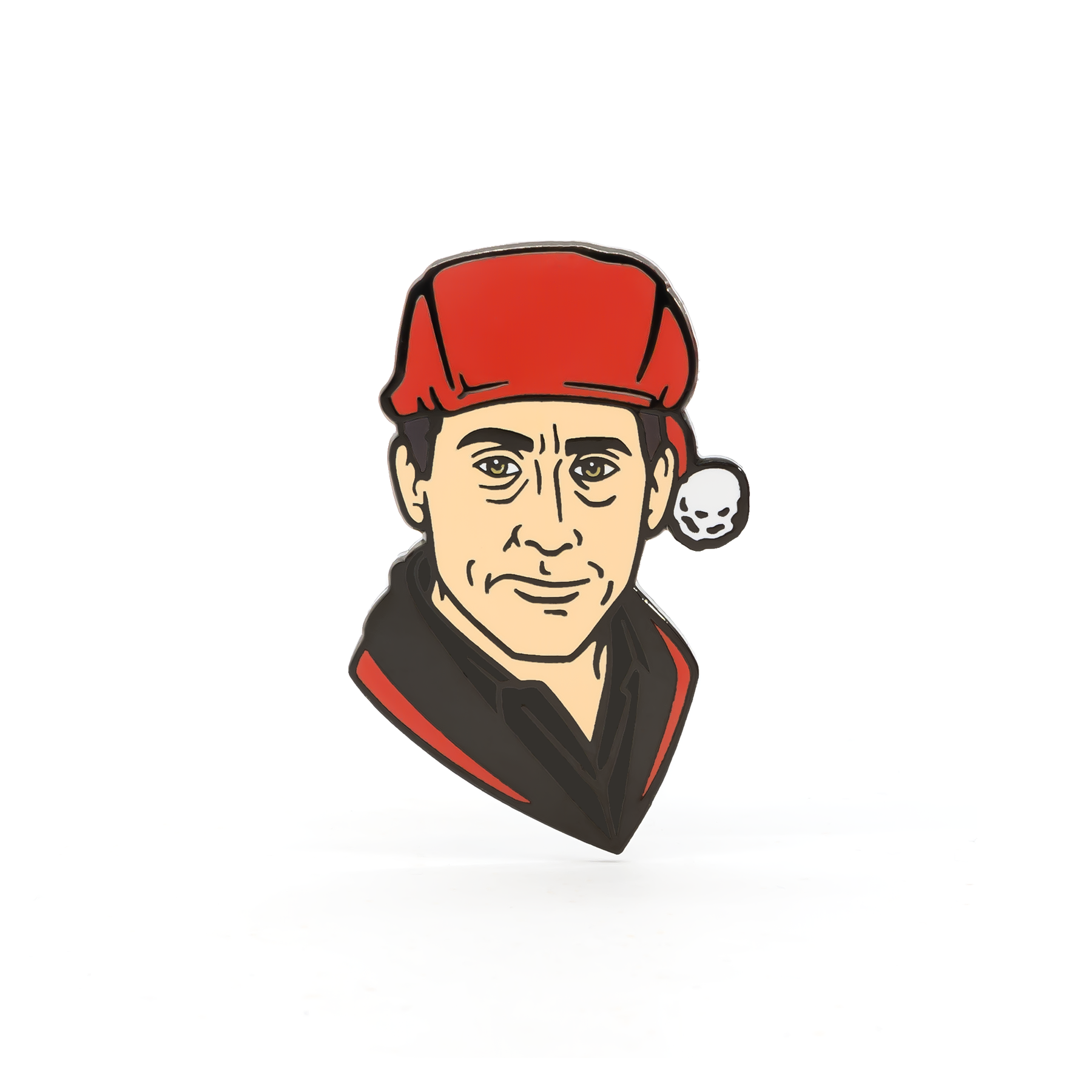 Santa Bond enamel pin