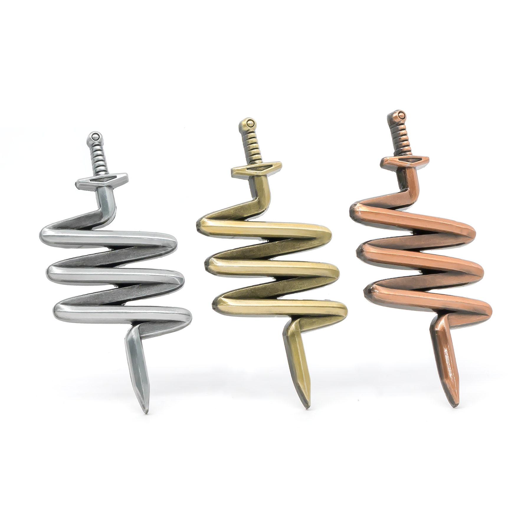 Sword molded pin
