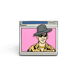 Tayne Hat Wobble enamel pin