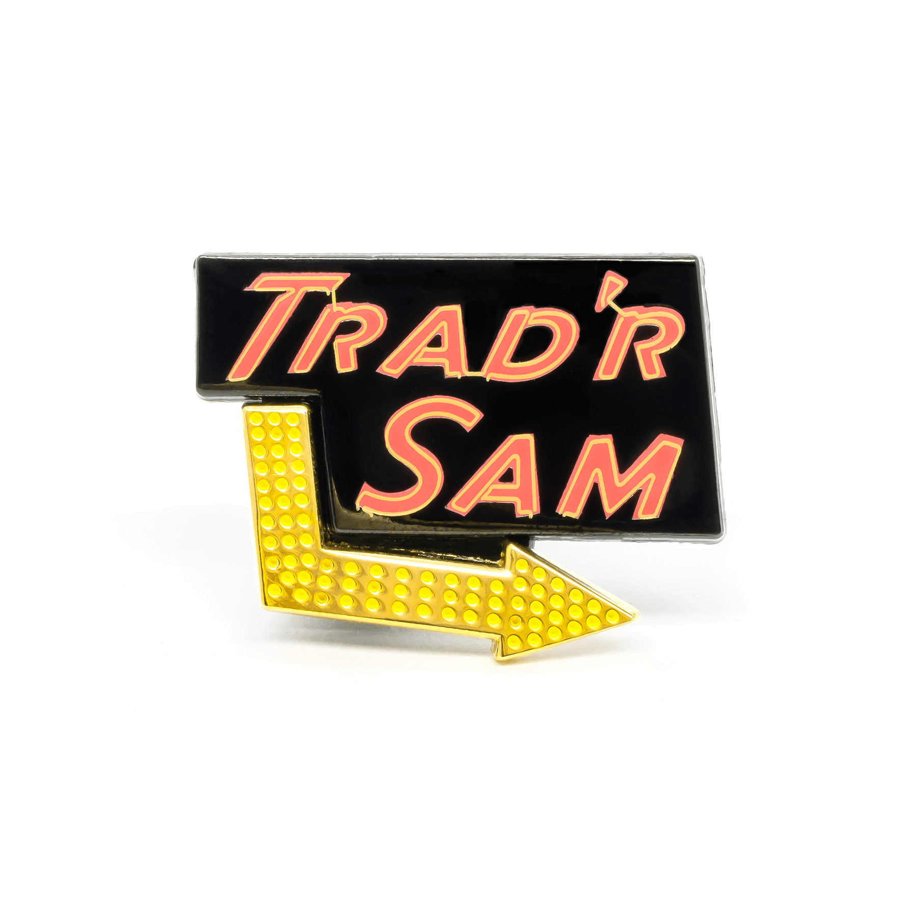 Trad'r Sam enamel pin