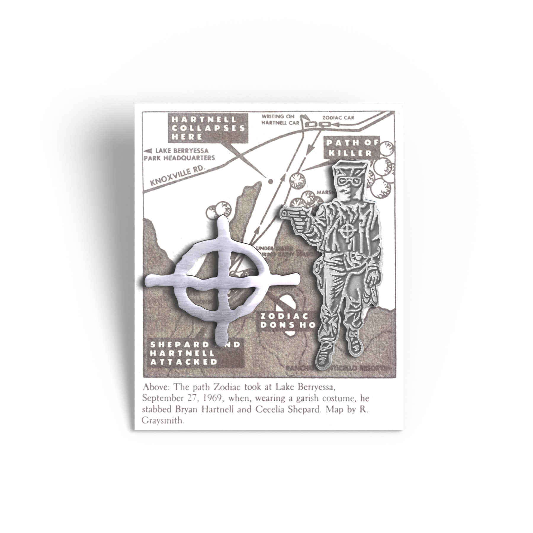 Zodiac Killer die cast pin set
