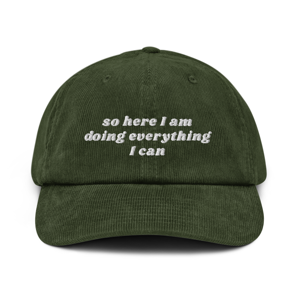 "Superman" Embroidered Corduroy Hat