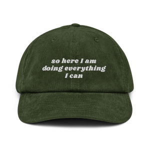 "Superman" Embroidered Corduroy Hat