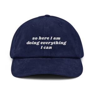 "Superman" Embroidered Corduroy Hat