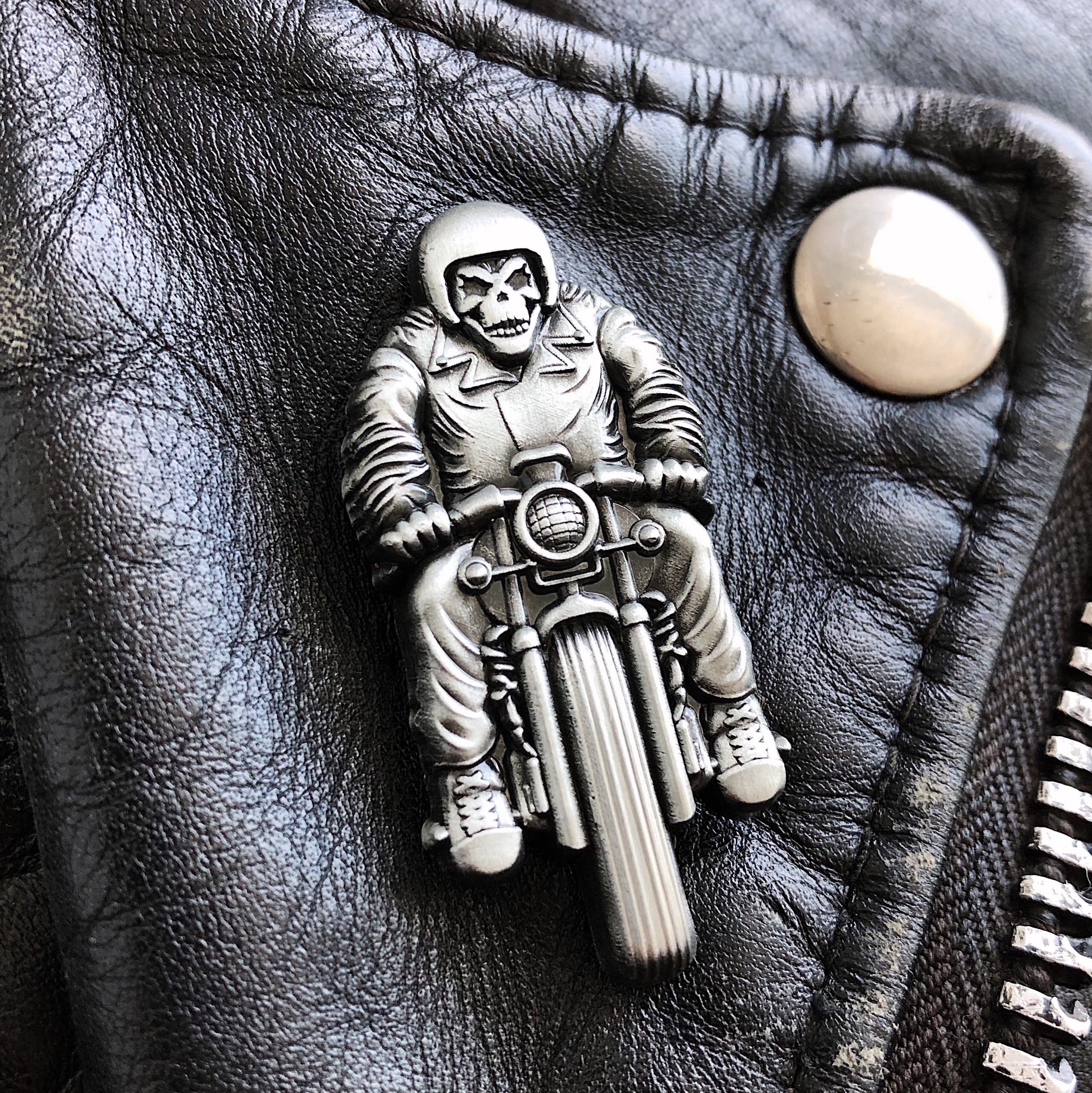 Biker molded pin