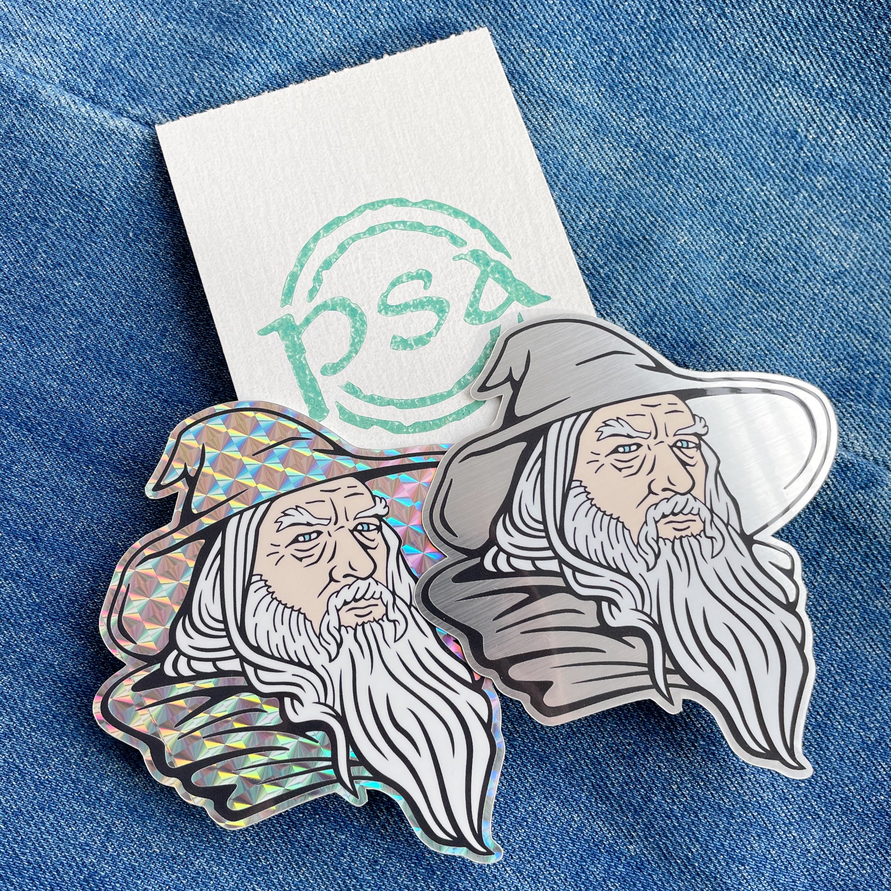 Gandalf prismatic/aluminum sticker set