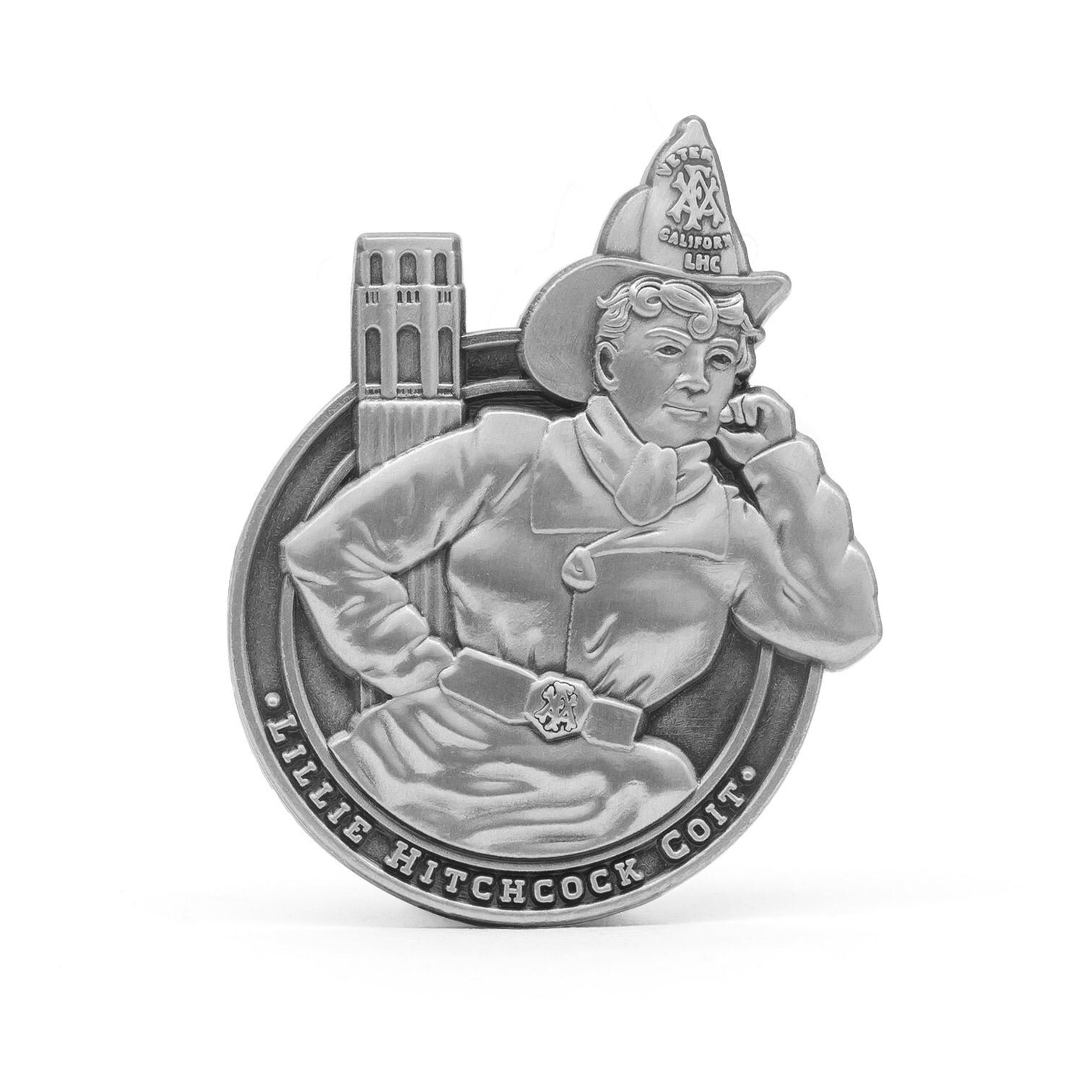 Lillie Hitchcock Coit molded pin