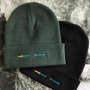 Sword Embroidered Beanie