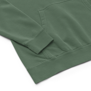 Internet embroidered pigment-dyed hoodie