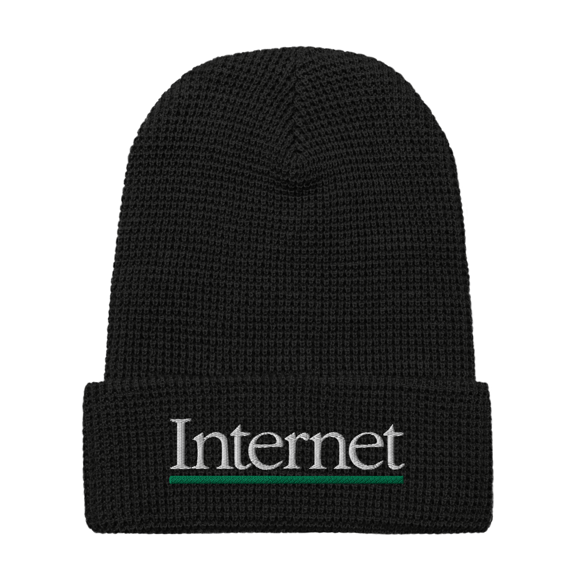 Internet Embroidered Waffle beanie